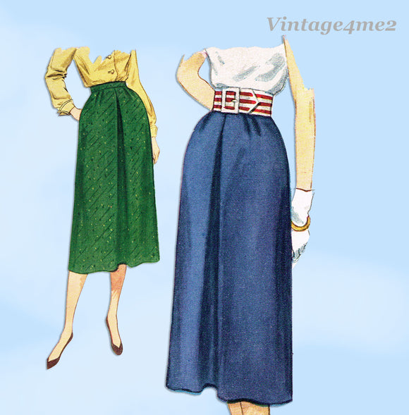 Simplicity 4214: 1950s Easy to Make Skirt Sz 26 Waist Vintage Sewing Pattern