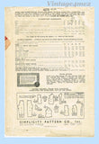Simplicity 4279: 1940s Charming Misses WWII Slacks Sz 34 B Vintage Sewing Pattern