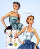 Simplicity 4320: 1950s Misses Fancy Bodice or Halter Top 34B Vintage Sewing Pattern