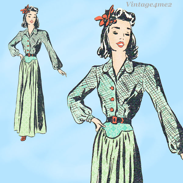 1940s Simplicity Sewing Pattern 4402 FF 15in Latexture Fashiondol Doll Clothes