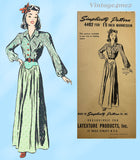 1940s Simplicity Sewing Pattern 4402 FF 15in Latexture Fashiondol Doll Clothes