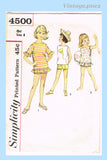 Simplicity 4500: 1960s Toddler Girls Play Clothes Set Vintage Sewing Pattern