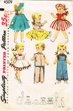1950s Vintage Simplicity Sewing Pattern 4509 Saucy Walker 16 Inch Doll Clothes