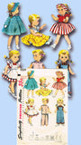 1950s Vintage Simplicity Sewing Pattern 4509 Saucy Walker 16 Inch Doll Clothes