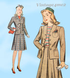 1940s Vintage Simplicity Sewing Pattern 4561 Uncut WWII Misses Suit Sz 28 B