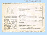 Simplicity 4577: 1940s Easy Misses WWII Day Dress Sz 34 B Vintage Sewing Pattern