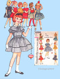 1960s Vintage Simplicity Sewing Pattern 4586 Toddler Girls 7 Day Dress Size 5