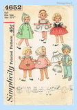 1960s Vintage Simplicity Sewing Pattern 4652 20inch Chatty Cathy Doll Clothes
