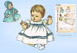 1960s Vintage Simplicity Sewing Pattern 4723 12 Inch Baby Dear Doll Clothes
