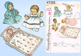 1960s Vintage Simplicity Sewing Pattern 4723 Uncut 14 Inch Baby Doll Clothes
