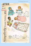 1960s Vintage Simplicity Sewing Pattern 4723 24 Inch Baby Dear Doll Clothes ORIG