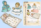 1960s Vintage Simplicity Sewing Pattern 4723 24 Inch Baby Dear Doll Clothes ORIG