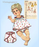1960s Vintage Simplicity Sewing Pattern 4727 18 Inch Betsy Wetsy Baby Doll Clothes
