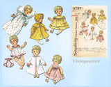 1960s Vintage Simplicity Sewing Pattern 4727 18 Inch Betsy Wetsy Baby Doll Clothes