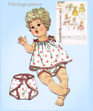 1960s Vintage Simplicity Sewing Pattern 4727 20 Inch Betsy Wetsy Baby Doll Clothes