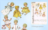 1960s Vintage Simplicity Sewing Pattern 4727 20 Inch Betsy Wetsy Baby Doll Clothes
