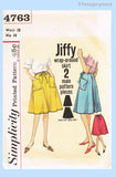 Original Circa 1963 Simplicity Pattern No. 4763 - Jiffy Wrap-Around Skirt