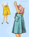 1960s Vintage Simplicity Sewing Pattern 4763 Misses Jiffy Wrap Skirt Sz 28 Waist