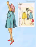 1960s Vintage Simplicity Sewing Pattern 4763 Misses Jiffy Wrap Skirt Sz 28 Waist