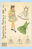 Simplicity 4826: 1940s Baby Girls Daughter Apron Size 2 Vintage Sewing Pattern