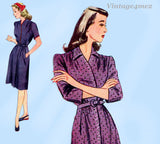 Simplicity 4903: 1940s Uncut Misses WWII Dress Sz 33 B Vintage Sewing Pattern
