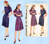 Simplicity 4903: 1940s Uncut Misses WWII Dress Sz 33 B Vintage Sewing Pattern