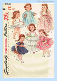 Simplicity 4908: 1950s Cute 23in Saucy Walker Doll Clothes Vintage Sewing Pattern