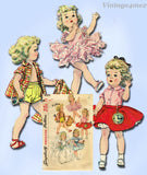 1950s Vintage Simplicity Sewing Pattern 4909 16.5 Inch Little Girl Doll Clothes
