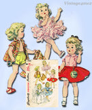 1950s Vintage Simplicity Sewing Pattern 4909 21.5 Inch Little Girl Doll Clothes