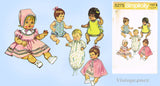 1970s Vintage Simplicity Sewing Pattern 5275 12 Inch Vinyl Baby Doll Clothes