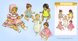 1970s Vintage Simplicity Sewing Pattern 5275 Uncut 14 Inch Vinyl Baby Doll Clothes
