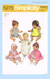 1970s Vintage Simplicity Sewing Pattern 5275 Uncut 16 Inch Vinyl Baby Doll Clothes