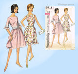 Simplicity 5911: 1960s Uncut Misses Youthful Dress Sz 36B Vintage Sewing Pattern