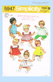 1970s Vintage Simplicity Sewing Pattern 5947 Uncut 12 Inch Vinyl Baby Doll Clothes