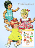 1970s Vintage Simplicity Sewing Pattern 5947 Uncut 12 Inch Vinyl Baby Doll Clothes