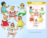 1970s Vintage Simplicity Sewing Pattern 5947 Uncut 12 Inch Vinyl Baby Doll Clothes