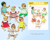 1970s Vintage Simplicity Sewing Pattern 5947 Uncut 15-17in Vinyl Baby Doll Clothes