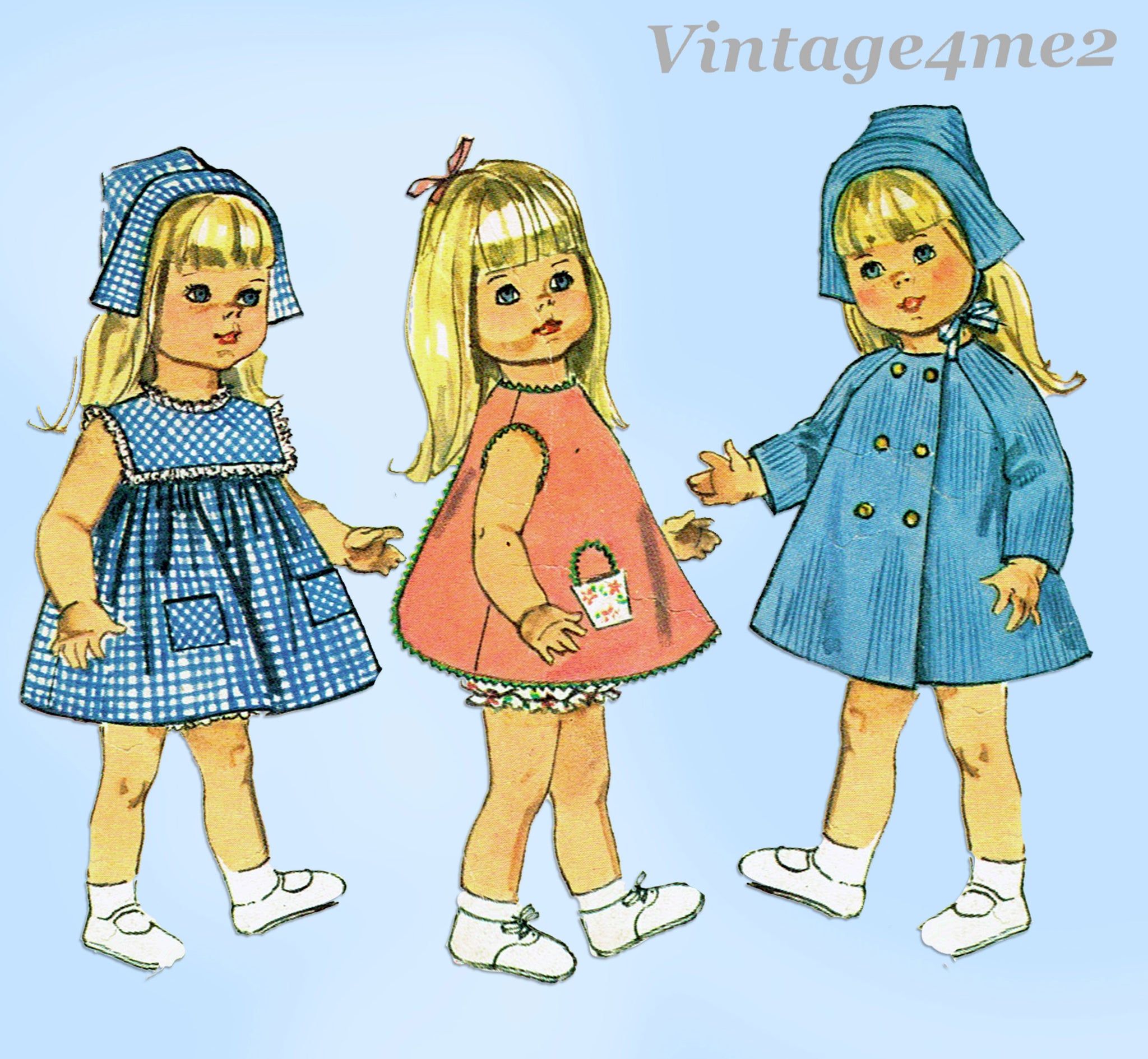 1960s Vintage Simplicity Sewing Pattern 6768 18 In Goody Two Shoes