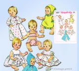 1960s Vintage Simplicity Sewing Pattern 6817 Uncut Ginny Baby 18 Inch Doll Clothes
