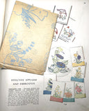 1940s VTG Simplicity Embroidery Transfer 7120 Uncut Applique Guest Towel Motifs