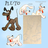 1940s Vintage Simplicity Transfer Pattern 7127 Disney Uncut Pluto Kids Bedspread