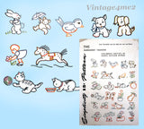 1940s Vintage Simplicity Transfer Pattern 7145 Small Uncut Baby Animal Motifs