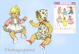 1970s Vintage Simplicity Sewing Pattern 7208 Uncut 15-16in Baby Doll Clothes Set