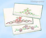 1940s Vintage Simplicity Embroidery Transfer 7368 Lovely Uncut Floral Pillowcases