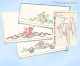 1940s Vintage Simplicity Embroidery Transfer 7368 Lovely Uncut Floral Pillowcases