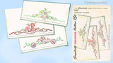 1940s Vintage Simplicity Embroidery Transfer 7368 Lovely Uncut Floral Pillowcases
