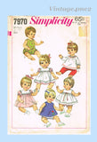 1960s Vintage Simplicity Sewing Pattern 7970 Betsy Wetsy Doll Clothes Uncut
