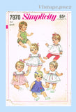1960s Vintage Simplicity Sewing Pattern 7970 Betsy Wetsy Doll Clothes Uncut