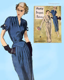 Simplicity Designer 8031: 1940s Uncut Misses Cocktail Dress 40 B Vintage Sewing Pattern