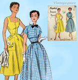 Simplicity Designer 8283: 1950s Uncut Misses Sun Dress 34 B Vintage Sewing Pattern